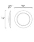 Maxim Diverse 13 Inch LED Flush Mount 3000k Non T24 Model: 57860WTBK