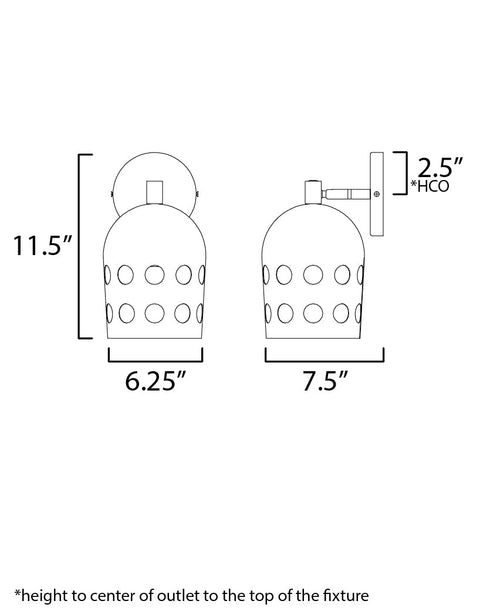 Maxim Dottie Wall Sconce Model: 21241WTBK