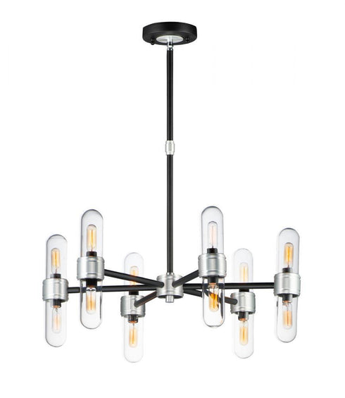 Maxim Dual 12 Light Chandelier Model: 21706CLBKAL