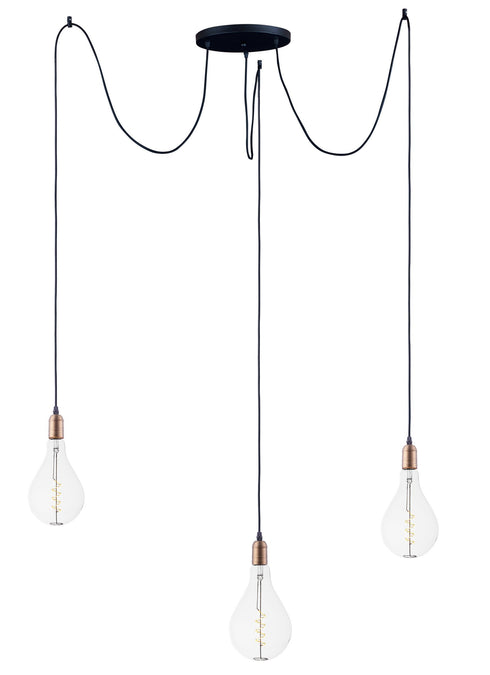 Maxim Early Electric Multi Light Pendant Model: 12123BKAB/BUL-A50