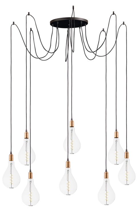 Maxim Early Electric Multi Light Pendant Model: 12128BKAB/BUL-A50