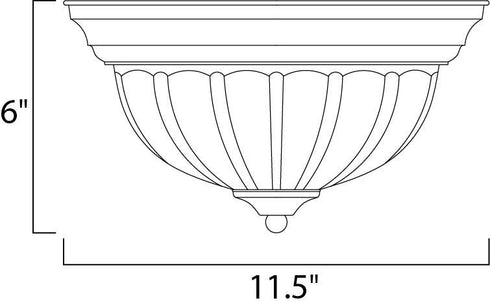 Maxim Essentials-583x Essentials 1 Light Flush Mount Model: 5830FTBK
