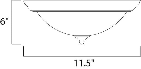 Maxim Essentials-584x Essentials 1 Light Flush Mount Model: 5840FTBK