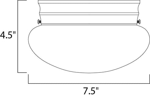 Maxim Essentials-588x Essentials 1 Light Flush Mount Model: 5880WTBK