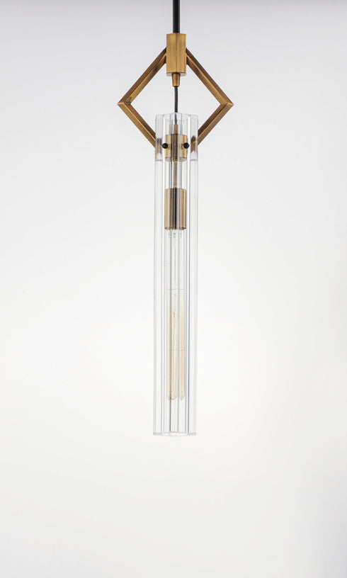 Maxim Flambeau 1 Light Mini Pendant Model: 16111CLBKAB