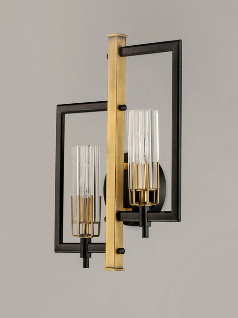 Maxim Flambeau 2 Light Wall Sconce Model: 16112CLBKAB