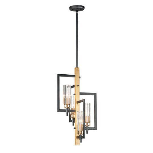 Maxim Flambeau 4 Light Chandelier Model: 16114CLBKAB