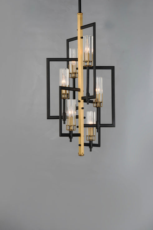 Maxim Flambeau 6 Light Chandelier Model: 16116CLBKAB