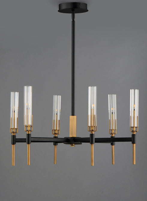 Maxim Flambeau Chandelier Model: 16125CLBKAB