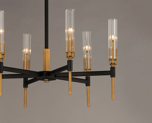 Maxim Flambeau Chandelier Model: 16125CLBKAB