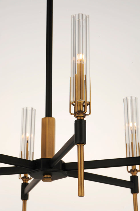 Maxim Flambeau Chandelier Model: 16128CLBKAB