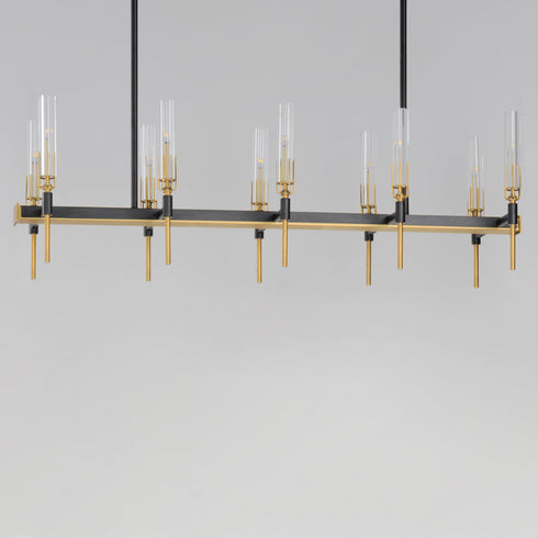 Maxim Flambeau Linear Pendant Model: 16127CLBKAB