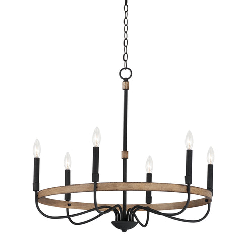 Maxim Franklin 6 Light Chandelier Model: 14446DWBK