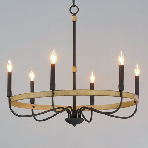 Maxim Franklin 6 Light Chandelier Model: 14446DWBK