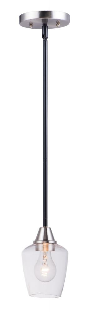 Maxim Goblet 1 Light Mini Pendant Model: 96120CLBKSN