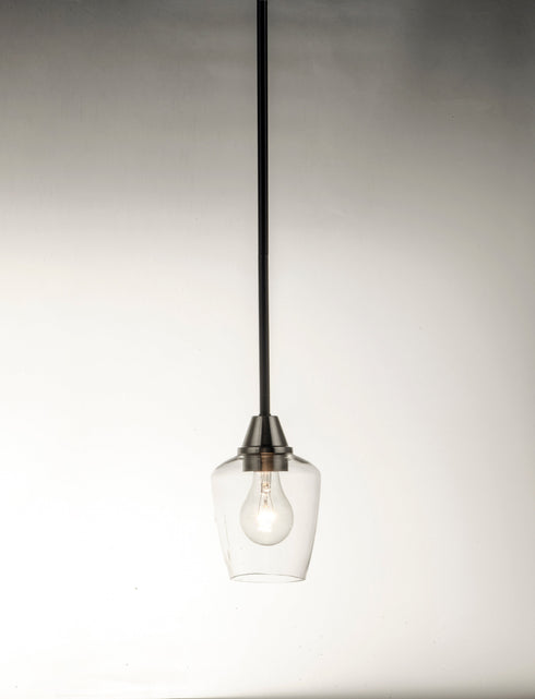 Maxim Goblet 1 Light Mini Pendant Model: 96120CLBKSN