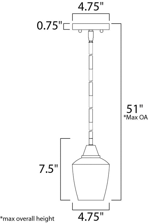 Maxim Goblet 1 Light Mini Pendant With LED Bulb Model: 96120CLSN/BUL
