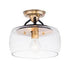 Maxim Goblet 1 Light Semi Flush Mount Model: 26129CLBKSN