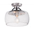 Maxim Goblet 1 Light Semi Flush Mount Model: 26129CLBKSN