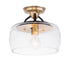 Maxim Goblet 1 Light Semi Flush Mount Model: 26129CLBKSN