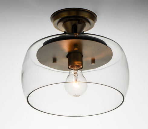 Maxim Goblet 1 Light Semi Flush Mount Model: 26129CLBKSN
