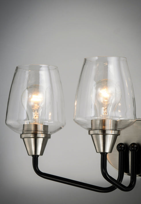Maxim Goblet 3 Light Bath Vanity Model: 26122CLBKSN