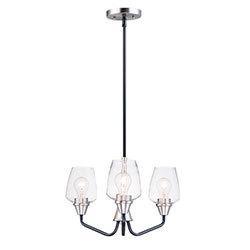 Maxim Goblet 3 Light Chandelier Model: 26124CLBKSN