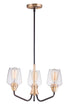 Maxim Goblet 3 Light Chandelier Model: 26124CLBKSN