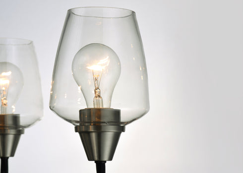 Maxim Goblet 3 Light Chandelier Model: 26124CLBKSN