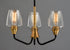 Maxim Goblet 3 Light Chandelier Model: 26124CLBKSN