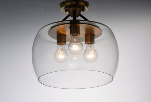 Maxim Goblet 3 Light Semi Flush Mount Model: 26130CLBZAB