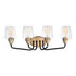 Maxim Goblet 4 Light Bath Vanity Model: 26123CLBKSN