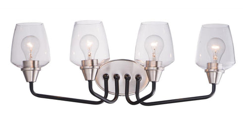Maxim Goblet 4 Light Bath Vanity Model: 26123CLBKSN