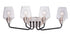 Maxim Goblet 4 Light Bath Vanity Model: 26123CLBKSN