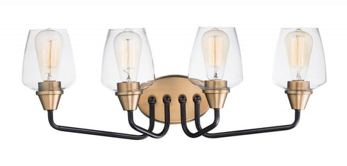 Maxim Goblet 4 Light Bath Vanity Model: 26123CLBKSN