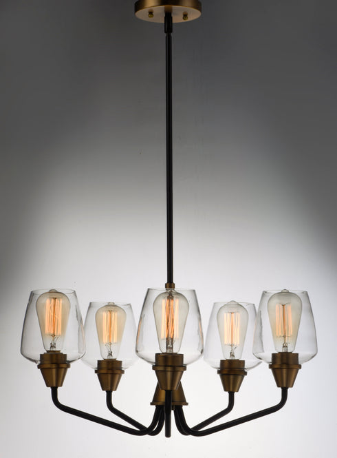 Maxim Goblet 5 Light Chandelier Model: 26125CLBZAB
