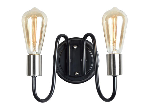 Maxim Haven 2 Light Wall Sconce Model: 11739BKSN