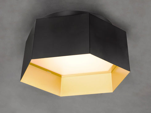 Maxim Honeycomb 1 Light LED Flush Mount Model: 30330BKGLD