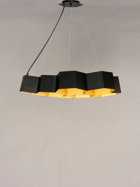Maxim Honeycomb 10 Light LED Chandelier Model: 30338BKGLD