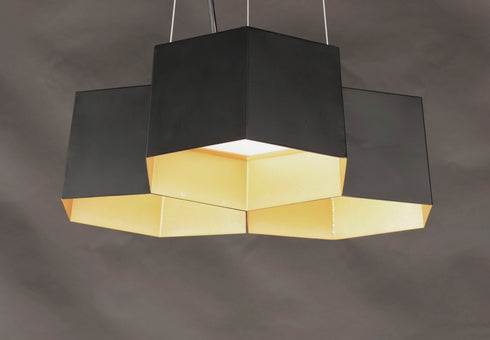 Maxim Honeycomb 3 Light LED Chandelier Model: 30334BKGLD