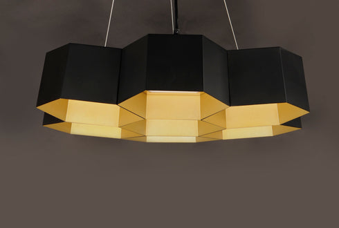 Maxim Honeycomb 7 Light LED Chandelier Model: 30337BKGLD
