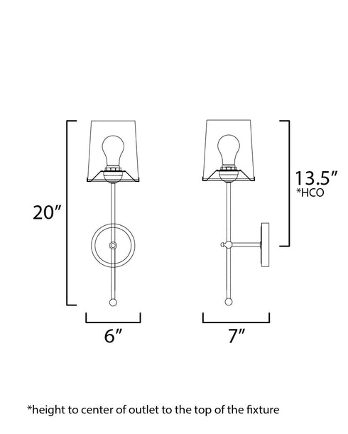 Maxim Huntington Wall Sconce Model: 32361WTSN
