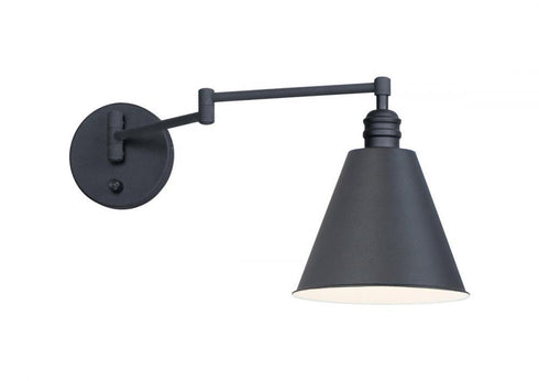 Maxim Library 1 Light Wall Sconce Horizontal Swing Model: 12220BK