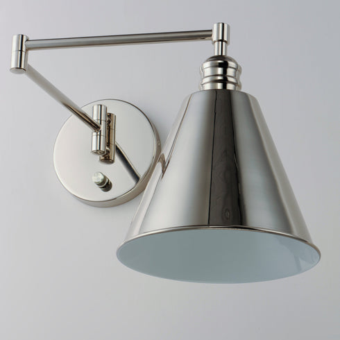 Maxim Library 1 Light Wall Sconce Horizontal Swing Model: 12220BK