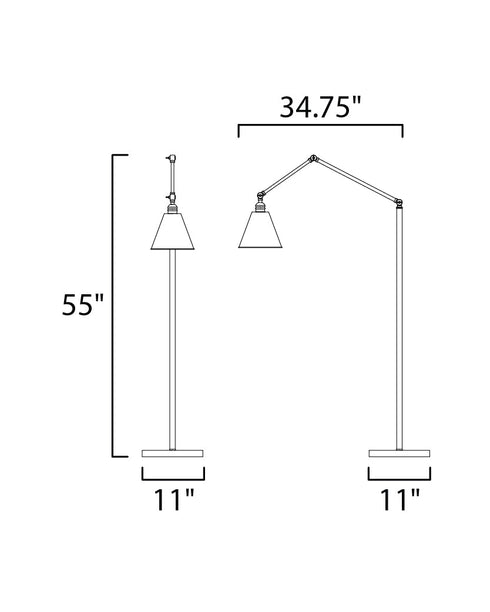 Maxim Library Floor Lamp Model: 12228BK