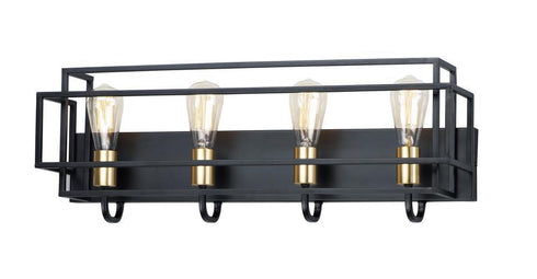 Maxim Liner 4 Light Bath Vanity Model: 10244BKSBR