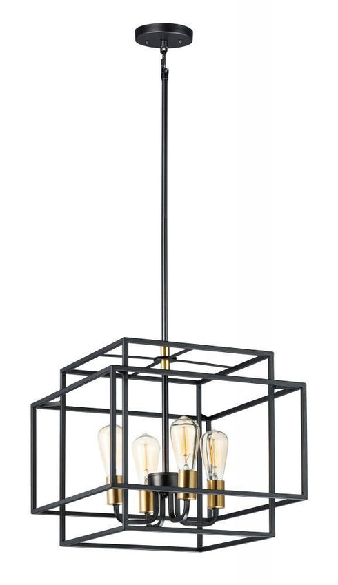 Maxim Liner 4 Light Pendant Model: 10247BKSBR