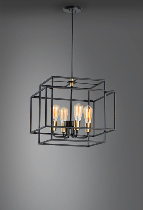 Maxim Liner 4 Light Pendant Model: 10247BKSBR
