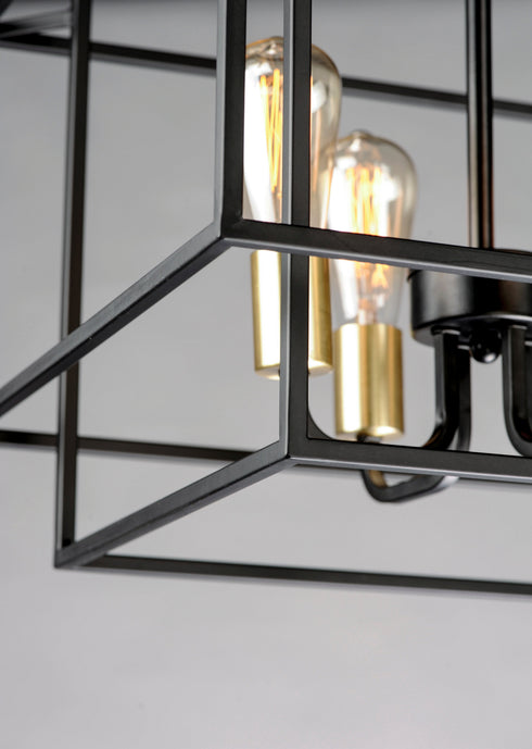 Maxim Liner 4 Light Pendant Model: 10247BKSBR