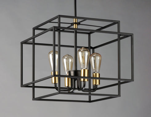 Maxim Liner 4 Light Pendant Model: 10247BKSBR